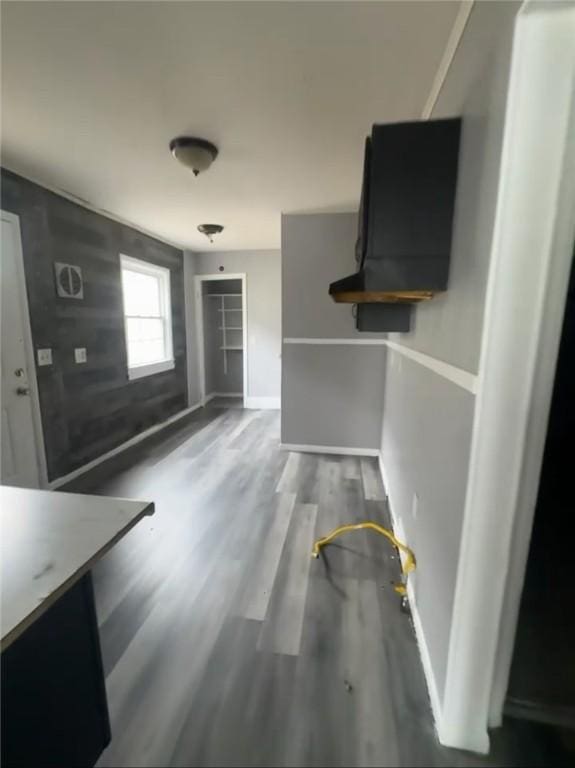 505 Child St, Rochester, NY 14606 - unfurnished dining area featuring wood finished floors and baseboards
