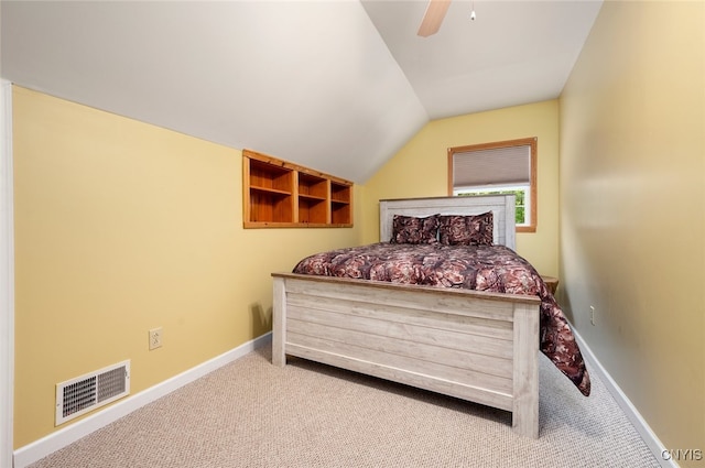 224 Macarthur Rd, Russia, NY 13324 - bedroom featuring carpet flooring, vaulted ceiling, and a ceiling fan