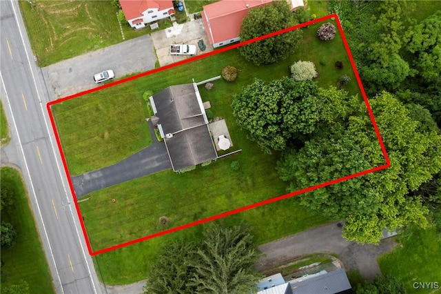 6954 Rome Oriskany Rd, Rome, NY 13440 - aerial view of property and surrounding area featuring property boundaries highlighted