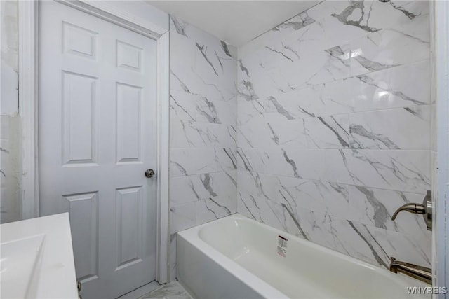 18 Wade Ave, Buffalo, NY 14214 - full bathroom with shower / bath combination and marble finish flooring