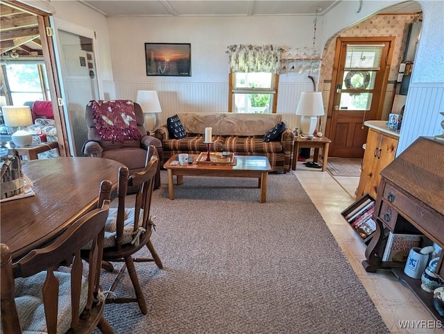 10337 Chaffee Ln, Yates, NY 14098 - living room featuring wainscoting
