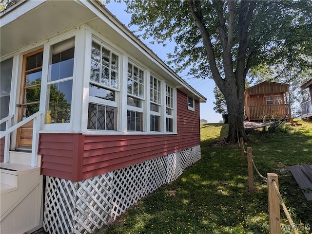 10337 Chaffee Ln, Yates, NY 14098 - view of property exterior with a yard