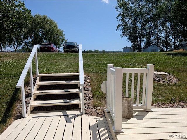 10337 Chaffee Ln, Yates, NY 14098 - deck with a lawn