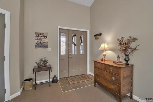 8515 Rte 243, Rushford, NY 14777 - foyer featuring baseboards and dark tile patterned floors