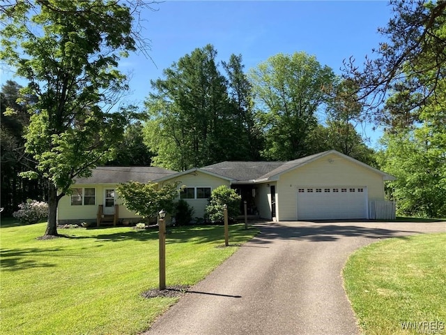 8515 Rte 243, Rushford, NY 14777 - single story home featuring driveway, an attached garage, and a front lawn
