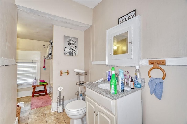 65-67 Woodlawn St, Rochester, NY 14607 - full bathroom with vanity and tile patterned flooring