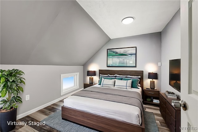 717 Lasalle Ave, Buffalo, NY 14215 - bedroom featuring wood finished floors and lofted ceiling