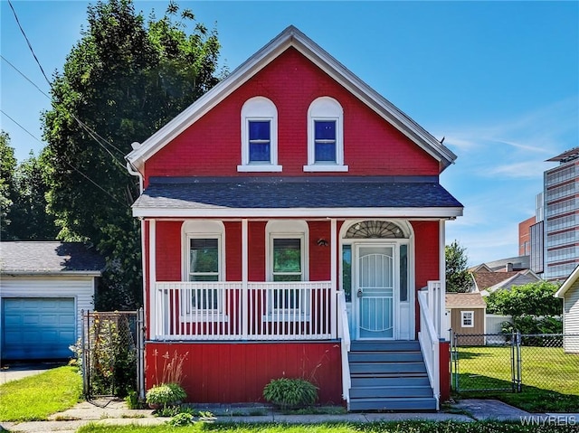 152 Mulberry St, Buffalo, NY 14204 - view of front of home with covered porch and roof with shingles