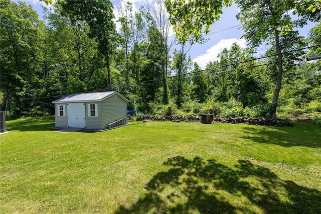 97 Saint Andrews Dr, Greece, NY 14626 - view of grassy yard featuring an outdoor structure