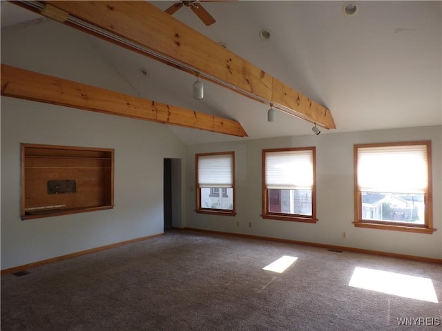 315 Laurens St, Olean-City, NY 14760 - empty room featuring ceiling fan and carpet flooring
