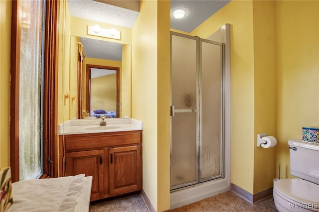 83 Randwood Dr, Amherst, NY 14068 - full bath featuring a shower stall, vanity, and a textured ceiling