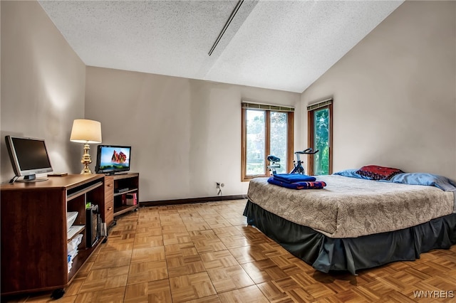 83 Randwood Dr, Amherst, NY 14068 - bedroom with a textured ceiling and lofted ceiling