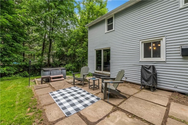 917 Whalen Rd, Penfield, NY 14526 - view of patio / terrace with a hot tub