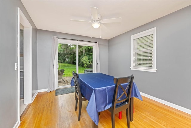 917 Whalen Rd, Penfield, NY 14526 - dining room featuring light wood-style flooring and a ceiling fan