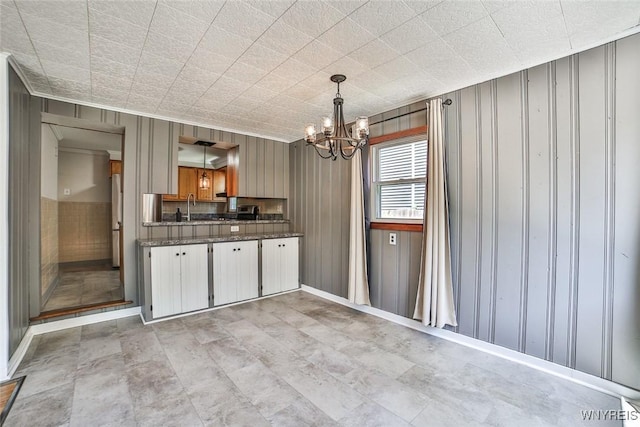 218 Hamilton Dr, Amherst, NY 14226 - kitchen with a chandelier and hanging light fixtures