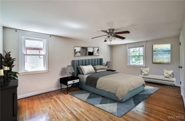 218 Hamilton Dr, Amherst, NY 14226 - bedroom with wood finished floors and ceiling fan