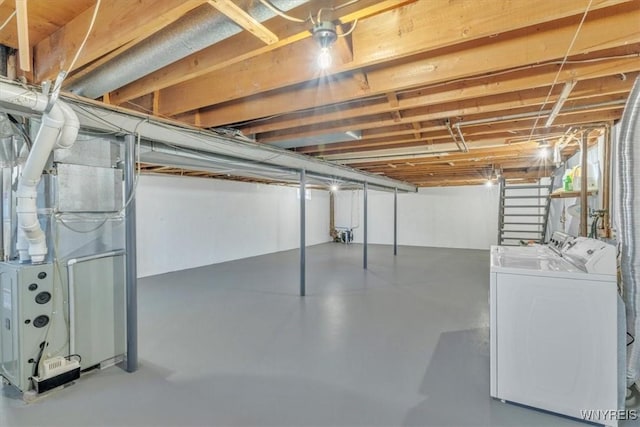 190 Gary Ln, Cheektowaga, NY 14227 - unfinished basement with washer and dryer and heating unit