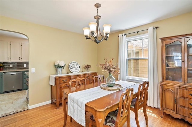15 Baycrest Dr, Irondequoit, NY 14622 - dining room featuring a chandelier and light wood-style flooring