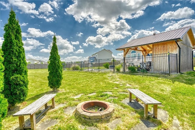 28 Blaydon Loop, Henrietta, NY 14586 - view of yard featuring an outdoor fire pit