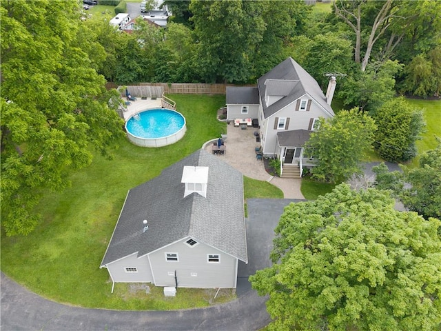 70 E Main St, Avon, NY 14414 - aerial view of property and surrounding area with a pool