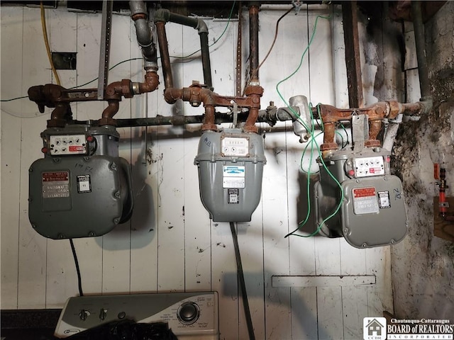 296 Falconer St, Jamestown, NY 14701 - utility room featuring gas meter