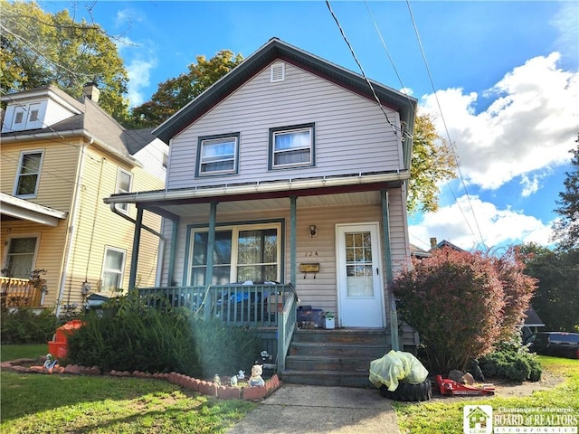 124 Bowen St, Jamestown, NY 14701 - view of front of house featuring a porch