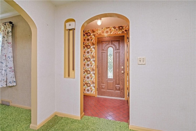 334 Woodcrest Rd, Greece, NY 14616 - entryway with baseboards and arched walkways