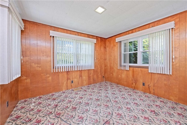 334 Woodcrest Rd, Greece, NY 14616 - carpeted empty room with wooden walls
