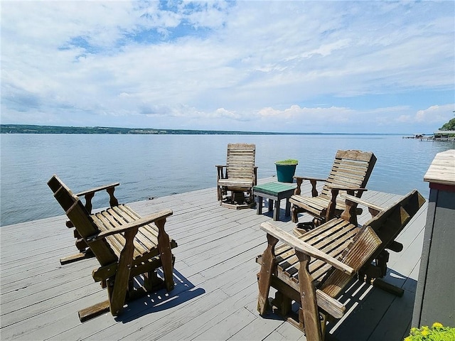 641 Fire Ln Unit 5, Genoa, NY 13081 - dock area featuring a water view