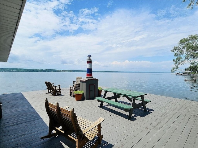 641 Fire Ln Unit 5, Genoa, NY 13081 - dock area with a water view