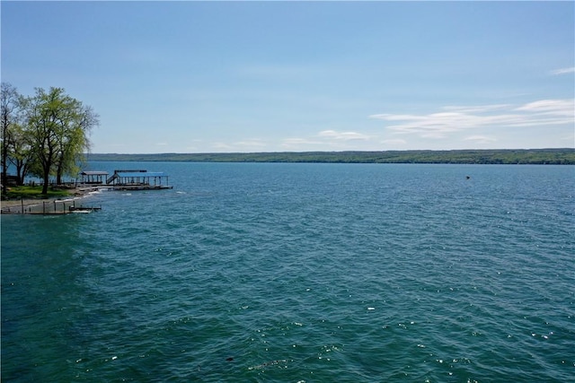 641 Fire Ln Unit 5, Genoa, NY 13081 - water view featuring a dock