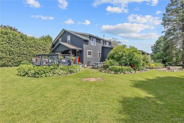 4853 Enders Rd, Manlius, NY 13104 - rear view of house featuring a lawn
