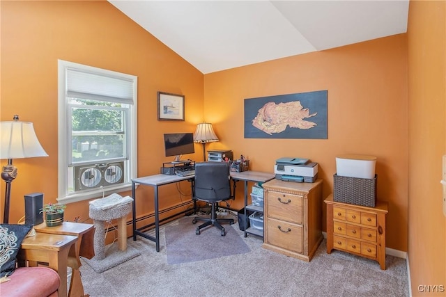 4853 Enders Rd, Manlius, NY 13104 - carpeted home office with lofted ceiling