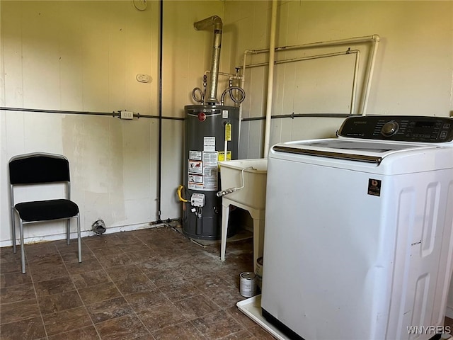 50 Ideal St, Buffalo, NY 14206 - washroom with washer / clothes dryer and gas water heater