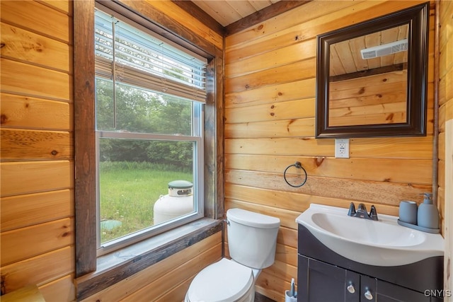 45 Fawn Lake Rd, Orwell, NY 13302 - bathroom featuring wood walls and vanity