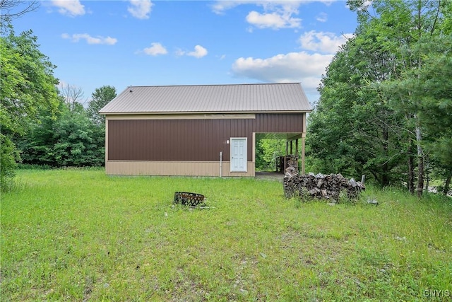 45 Fawn Lake Rd, Orwell, NY 13302 - view of green lawn with a pole building and an outbuilding