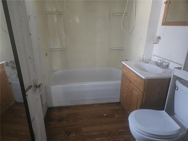 405 Balsam St, Elmira City, NY 14904 - full bath with vanity, wood finished floors, and bathtub / shower combination