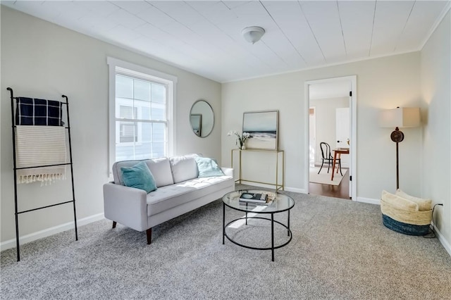 331 E Commercial St, East Rochester, NY 14445 - carpeted living room with baseboards