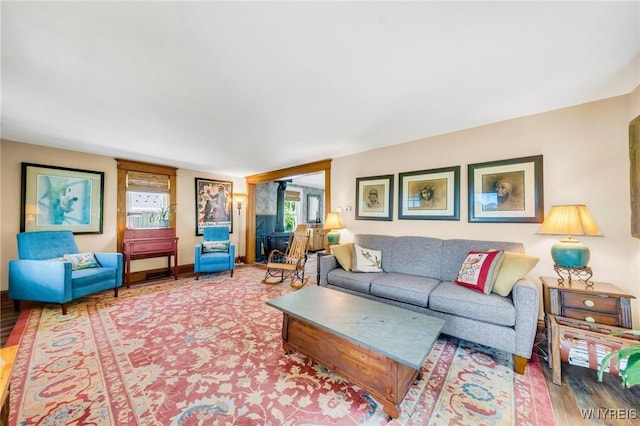 3121 Maple Rd, Wilson, NY 14108 - living room featuring wood finished floors