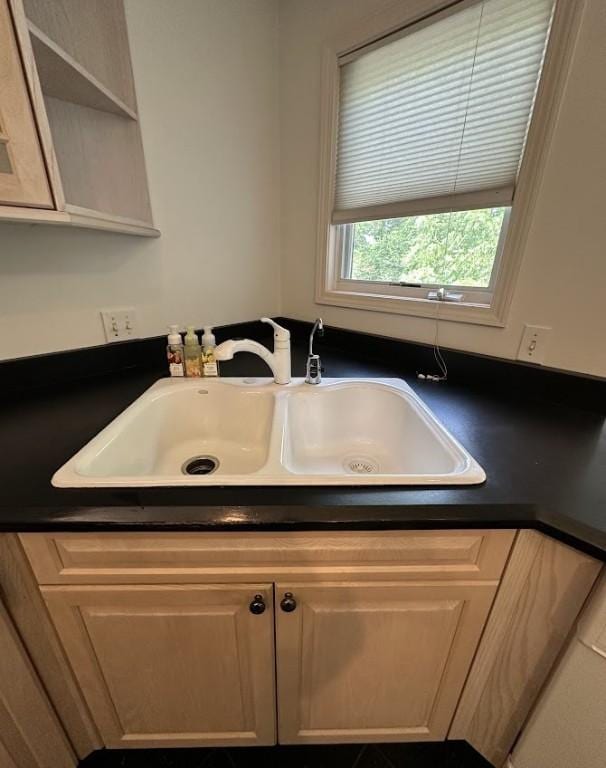 80 Endicar Dr, Irondequoit, NY 14622 - kitchen view of dark countertops and open shelves