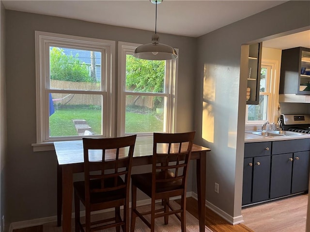 584 Falstaff Rd, Irondequoit, NY 14609 - dining area with healthy amount of natural light and light wood finished floors