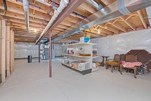 61 Kirkdale Cir, Greece, NY 14612 - unfinished basement with heating unit