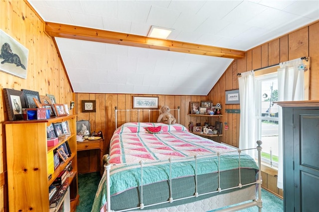 8545 Greig St, Sodus, NY 14555 - carpeted bedroom with wooden walls