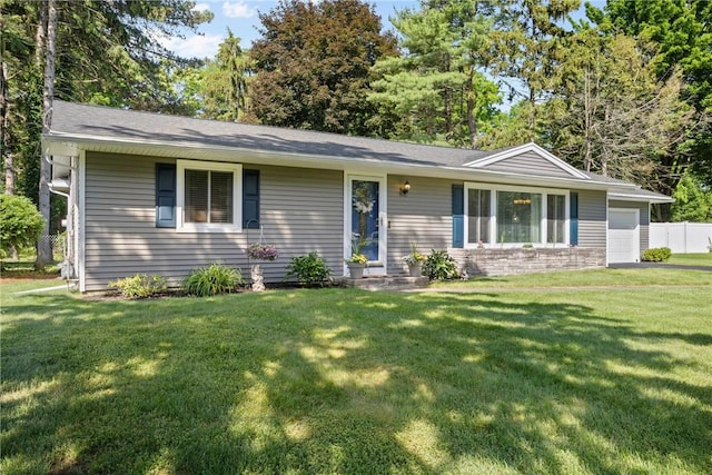 16 Trowbridge Trl, Pittsford, NY 14534 - ranch-style home featuring a garage, a front lawn, and driveway