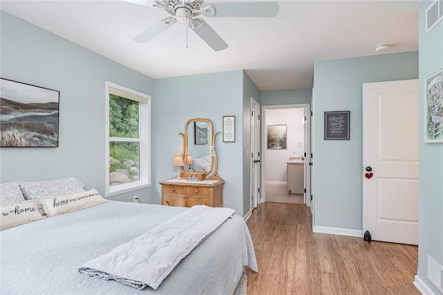 3919 N Park Way, Walworth, NY 14568 - bedroom featuring light wood finished floors and ceiling fan