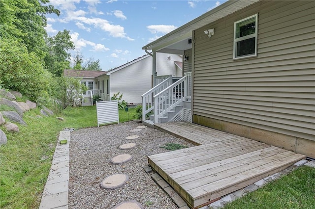 3919 N Park Way, Walworth, NY 14568 - view of grassy yard with a deck