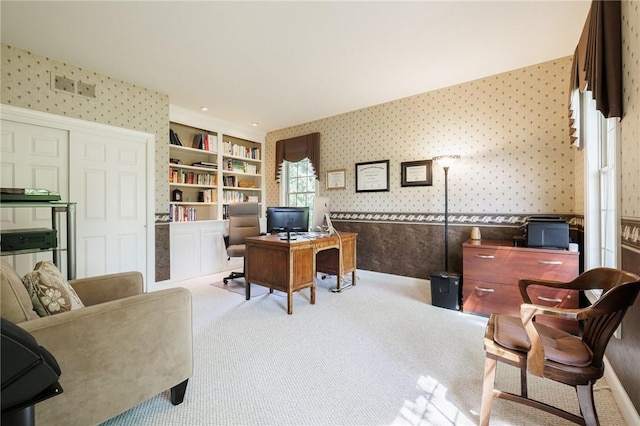 4 Crowne Pointe Dr, Penfield, NY 14526 - office with wallpapered walls and carpet flooring