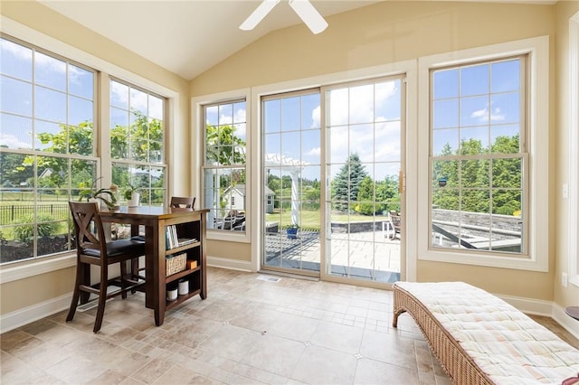 4 Crowne Pointe Dr, Penfield, NY 14526 - sunroom / solarium featuring lofted ceiling and tile patterned flooring