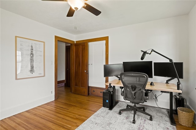 29 Stonehenge Rd, Irondequoit, NY 14609 - office featuring wood finished floors and a ceiling fan