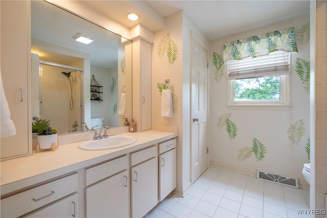 278 Shady Grove Dr, Amherst, NY 14051 - bathroom featuring vanity, a shower with door, and tile patterned flooring